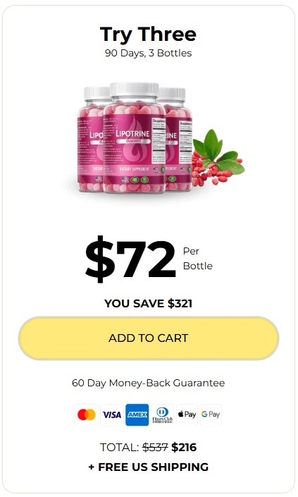 LipoTrine 3 Bottle Price